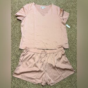 Amazon Essentials Women’s Pajama Shorts Set Dusty Rose Size XL